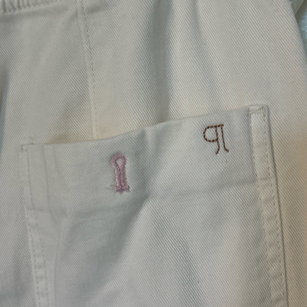 Pilcro cropped wide leg drawstring beige pants - Picture 6 of 11
